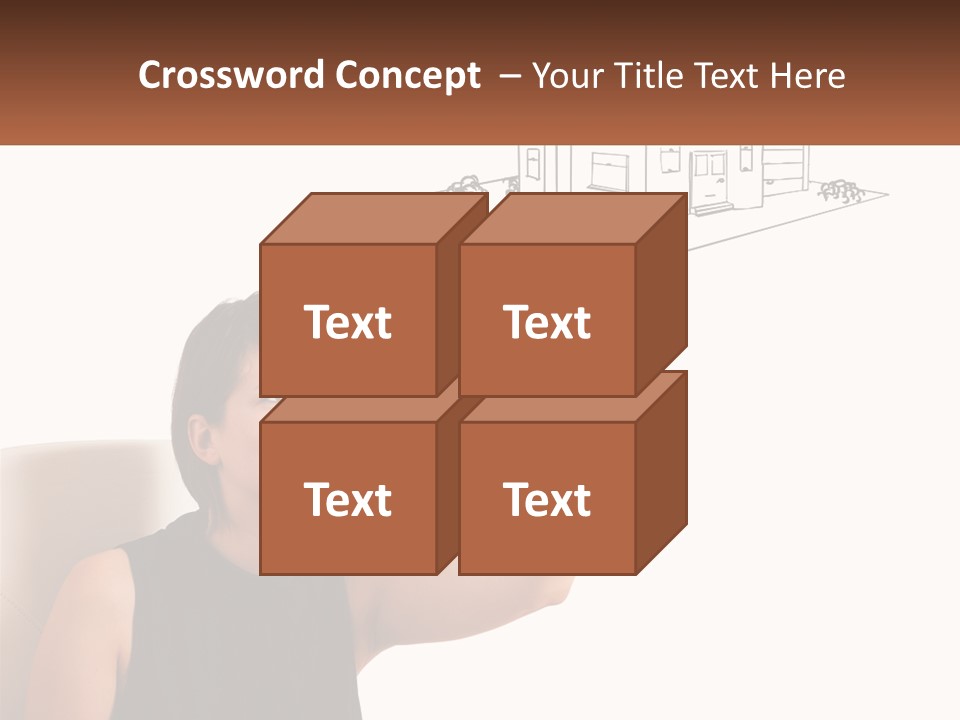 A Woman Writing On A Board With A Marker PowerPoint Template