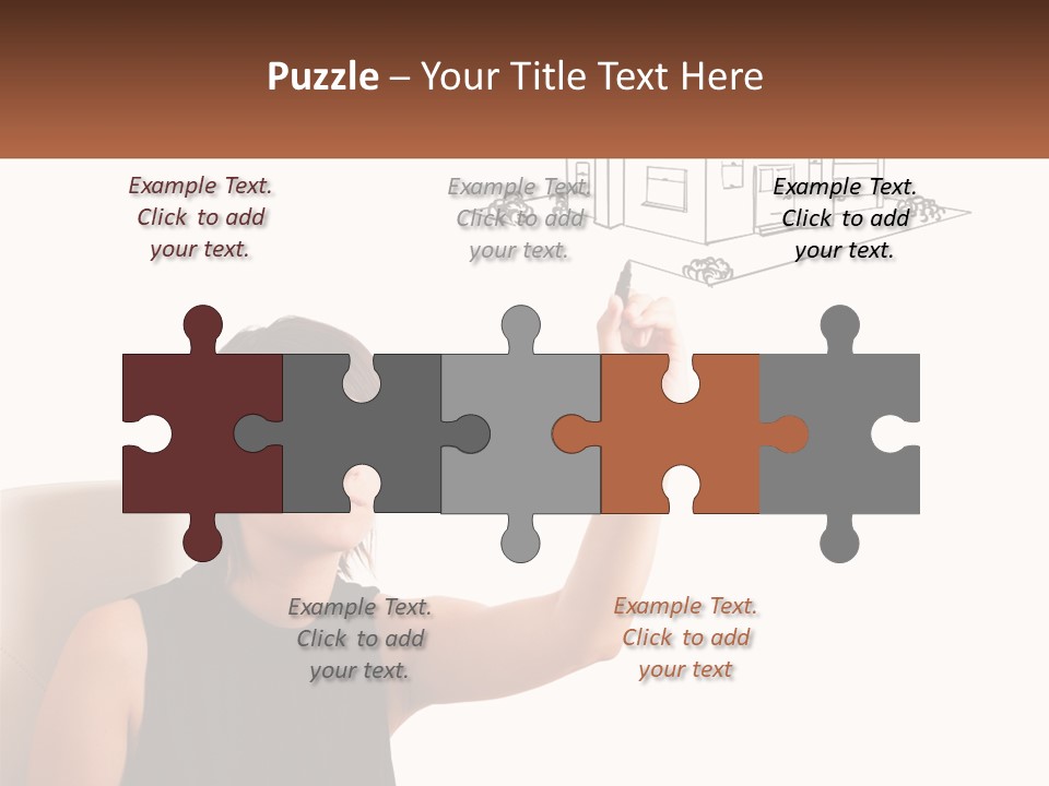 A Woman Writing On A Board With A Marker PowerPoint Template