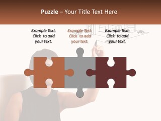 A Woman Writing On A Board With A Marker PowerPoint Template