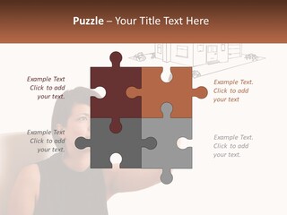 A Woman Writing On A Board With A Marker PowerPoint Template