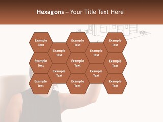 A Woman Writing On A Board With A Marker PowerPoint Template