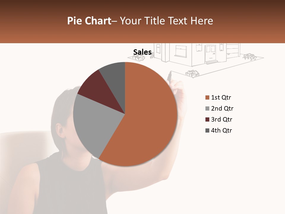 A Woman Writing On A Board With A Marker PowerPoint Template