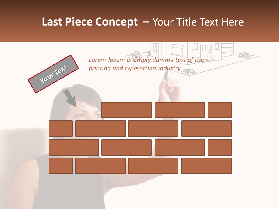 A Woman Writing On A Board With A Marker PowerPoint Template