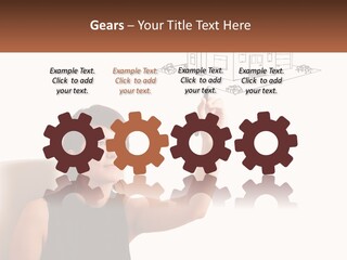 A Woman Writing On A Board With A Marker PowerPoint Template