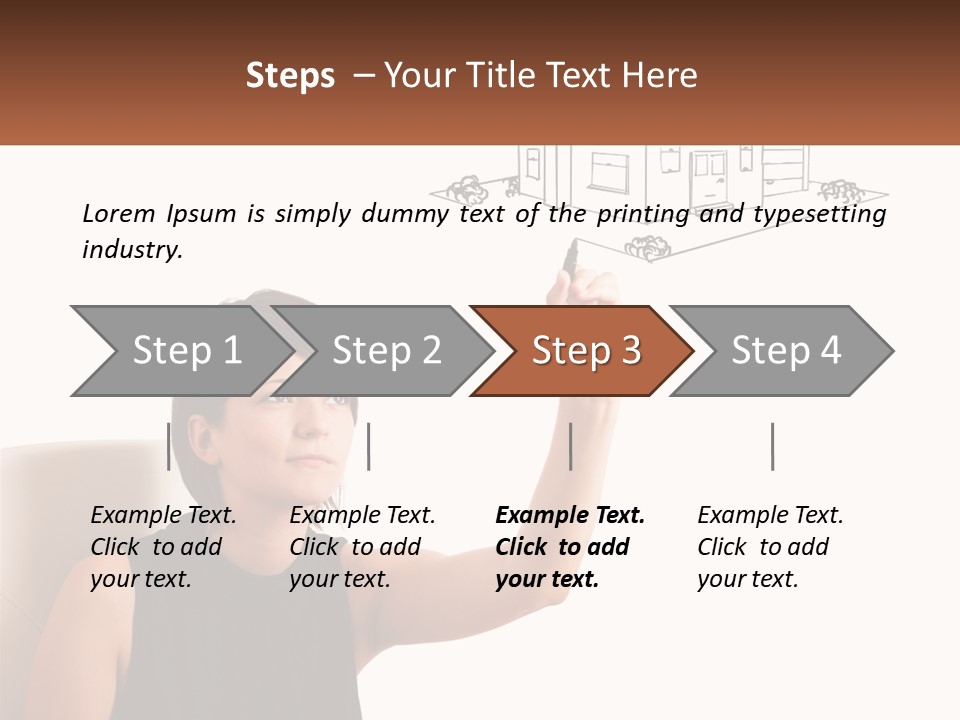 A Woman Writing On A Board With A Marker PowerPoint Template