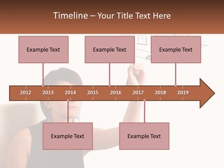 A Woman Writing On A Board With A Marker PowerPoint Template