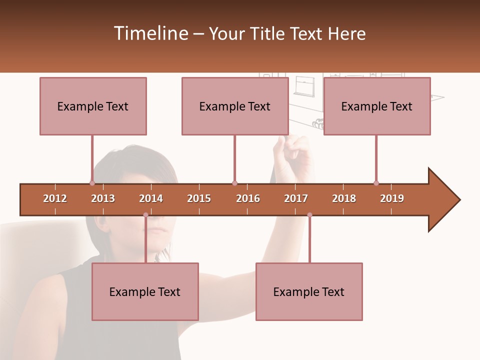 A Woman Writing On A Board With A Marker PowerPoint Template