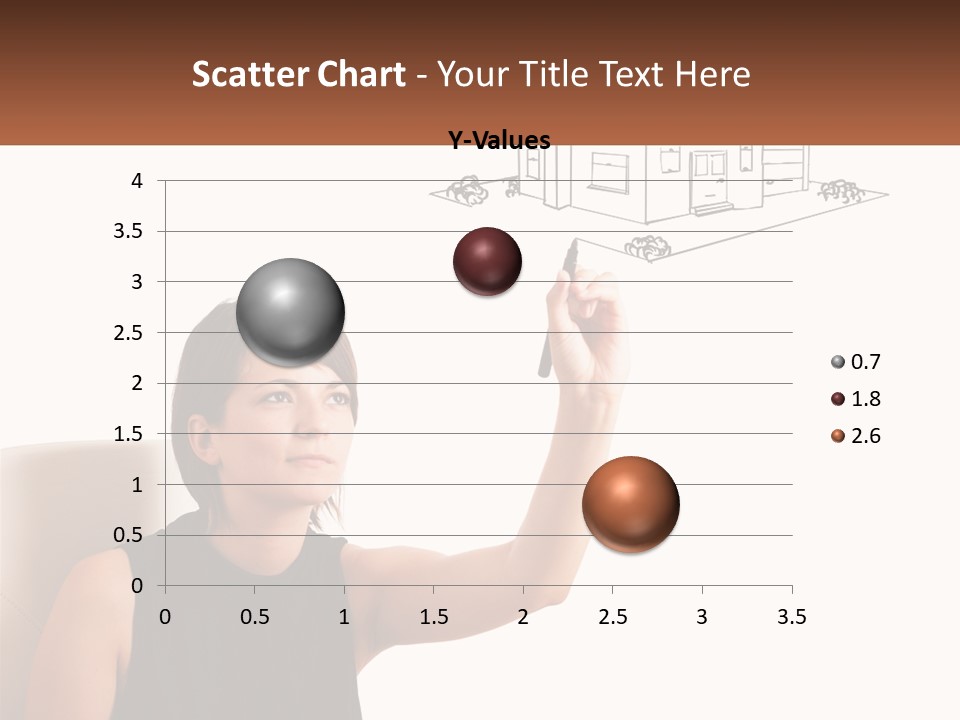 A Woman Writing On A Board With A Marker PowerPoint Template