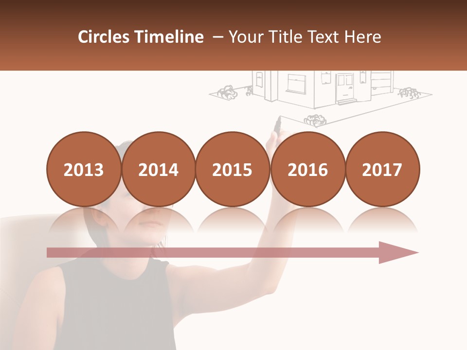 A Woman Writing On A Board With A Marker PowerPoint Template