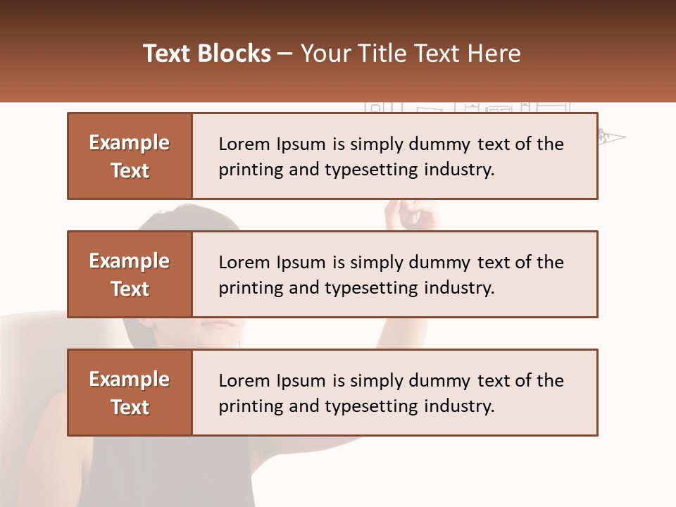 A Woman Writing On A Board With A Marker PowerPoint Template