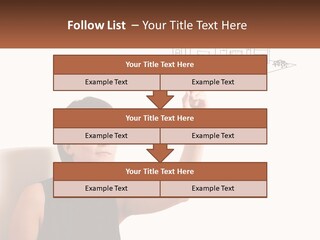 A Woman Writing On A Board With A Marker PowerPoint Template