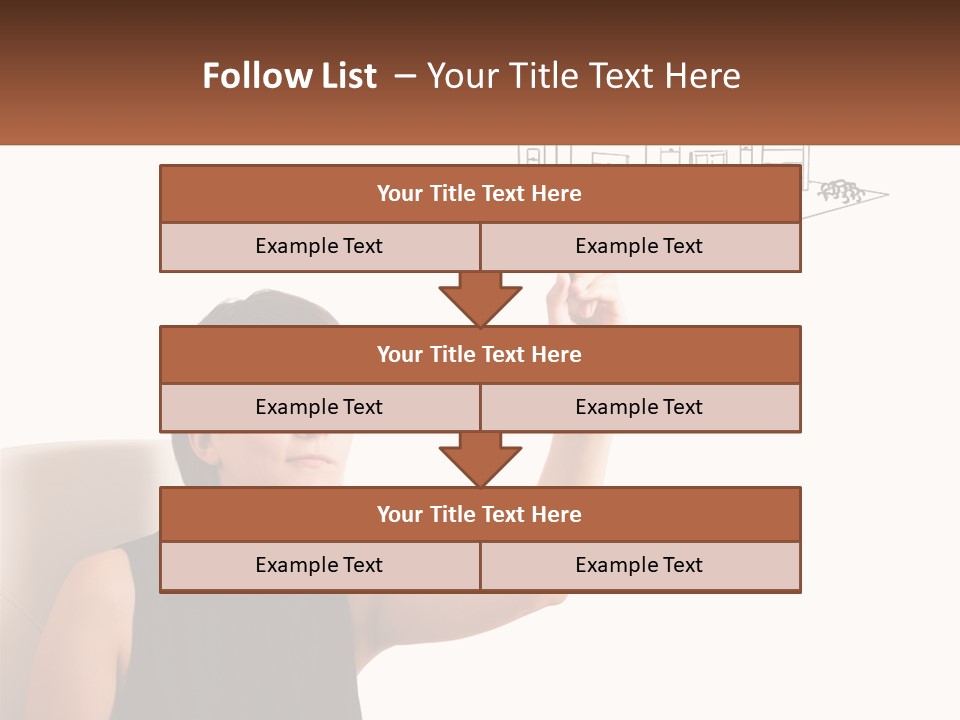 A Woman Writing On A Board With A Marker PowerPoint Template