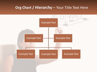 A Woman Writing On A Board With A Marker PowerPoint Template