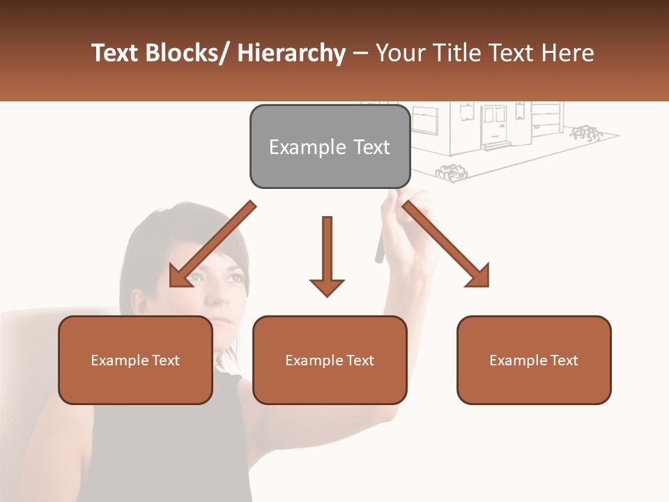 A Woman Writing On A Board With A Marker PowerPoint Template