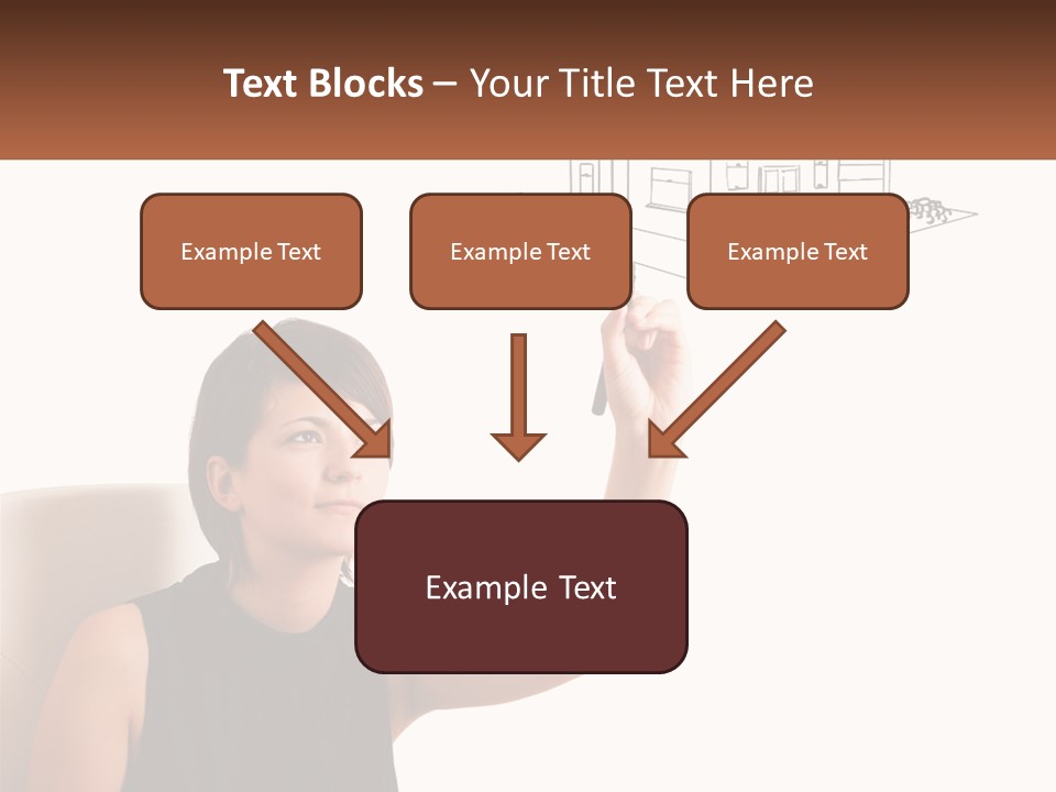 A Woman Writing On A Board With A Marker PowerPoint Template