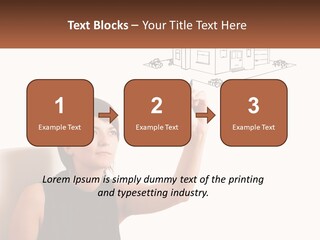 A Woman Writing On A Board With A Marker PowerPoint Template