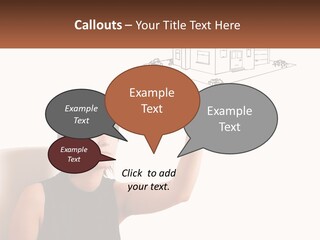 A Woman Writing On A Board With A Marker PowerPoint Template