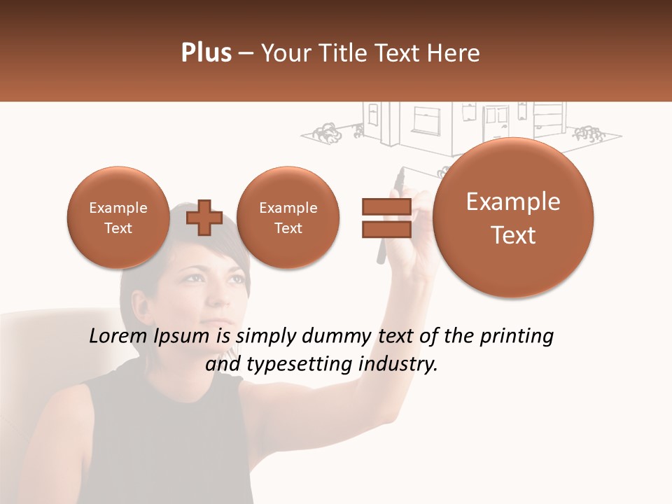 A Woman Writing On A Board With A Marker PowerPoint Template