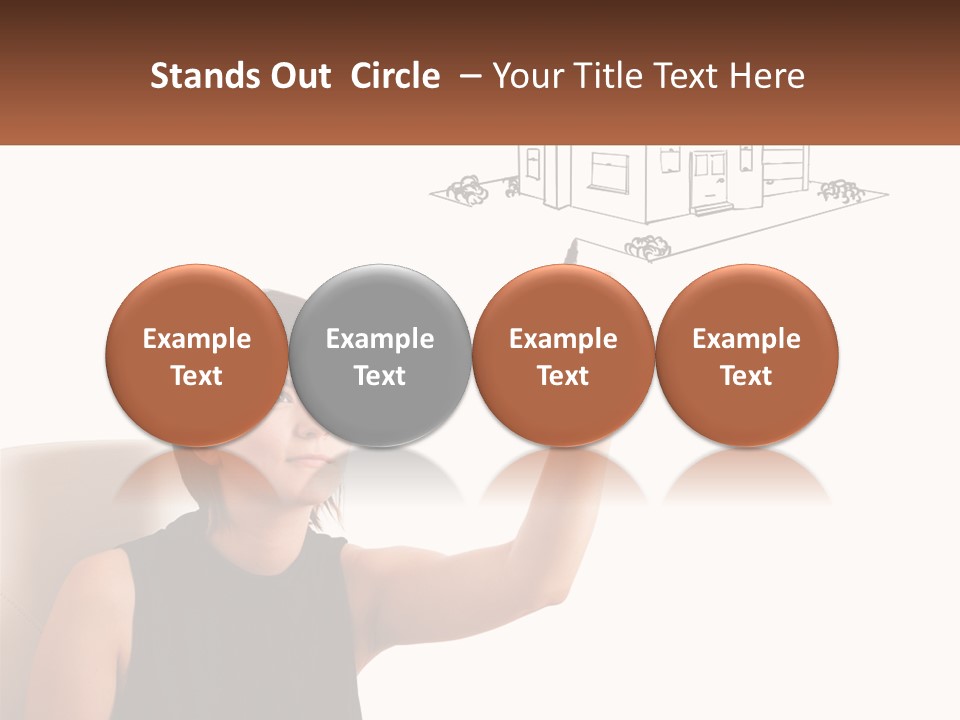 A Woman Writing On A Board With A Marker PowerPoint Template