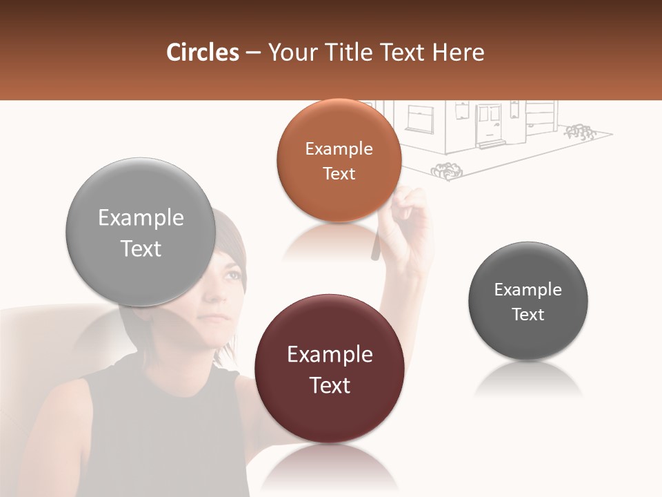 A Woman Writing On A Board With A Marker PowerPoint Template