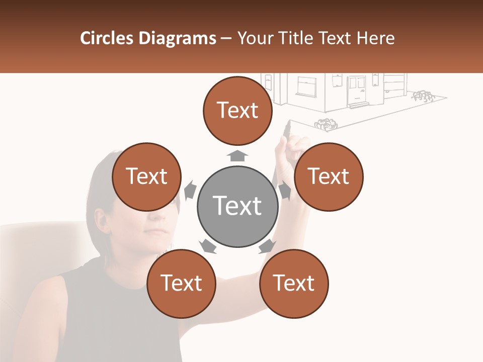 A Woman Writing On A Board With A Marker PowerPoint Template