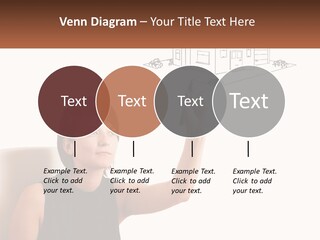 A Woman Writing On A Board With A Marker PowerPoint Template