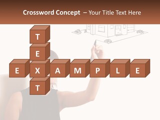 A Woman Writing On A Board With A Marker PowerPoint Template