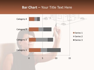 A Woman Writing On A Board With A Marker PowerPoint Template