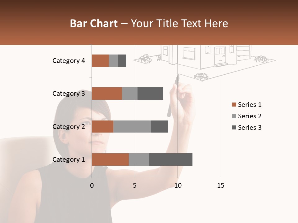 A Woman Writing On A Board With A Marker PowerPoint Template