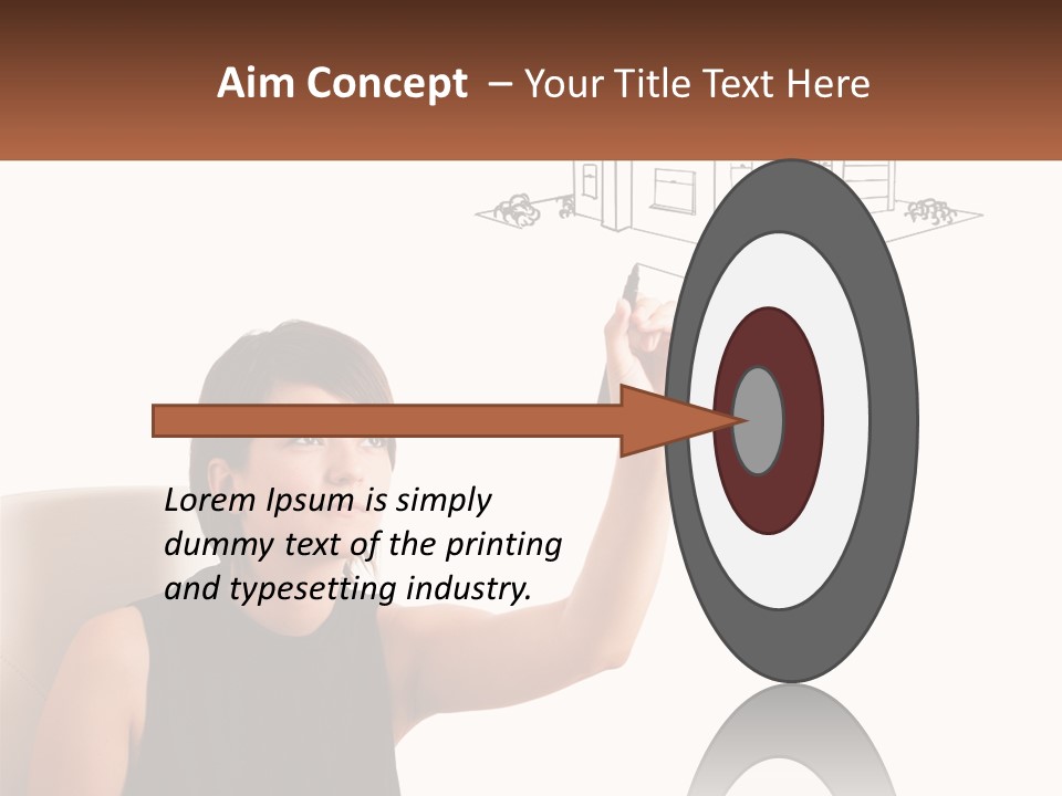 A Woman Writing On A Board With A Marker PowerPoint Template