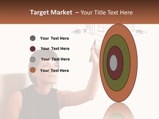 A Woman Writing On A Board With A Marker PowerPoint Template