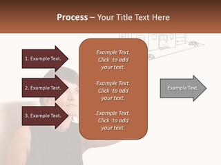 A Woman Writing On A Board With A Marker PowerPoint Template