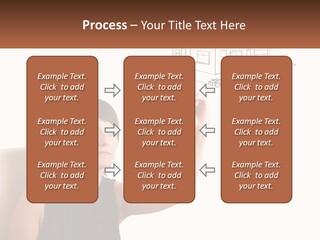 A Woman Writing On A Board With A Marker PowerPoint Template