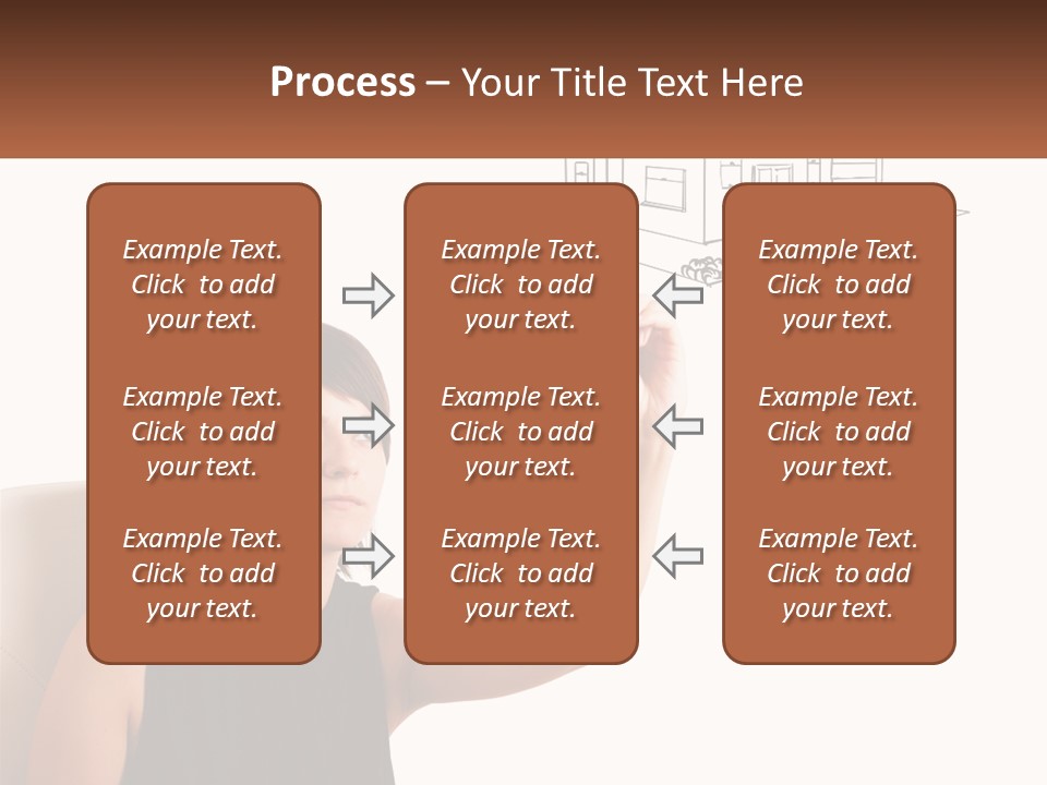 A Woman Writing On A Board With A Marker PowerPoint Template
