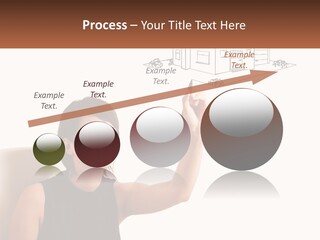 A Woman Writing On A Board With A Marker PowerPoint Template