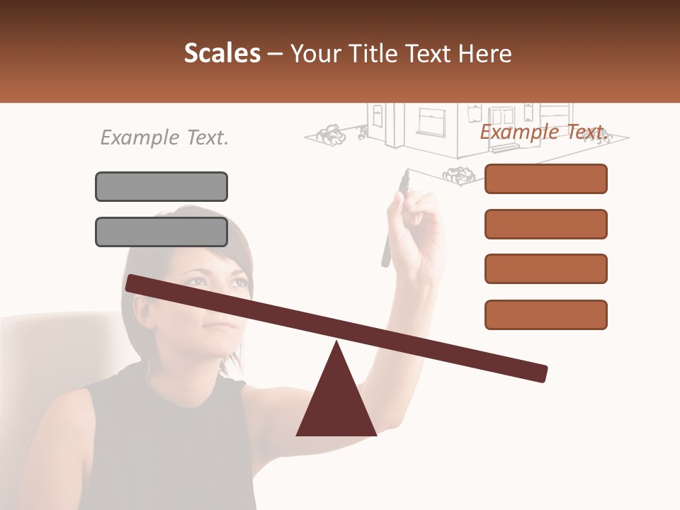 A Woman Writing On A Board With A Marker PowerPoint Template