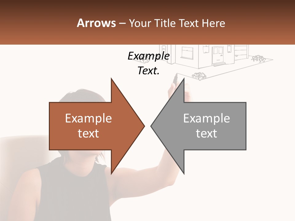 A Woman Writing On A Board With A Marker PowerPoint Template