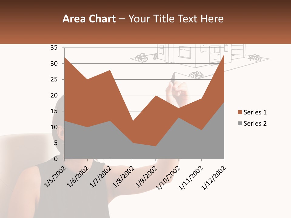 A Woman Writing On A Board With A Marker PowerPoint Template