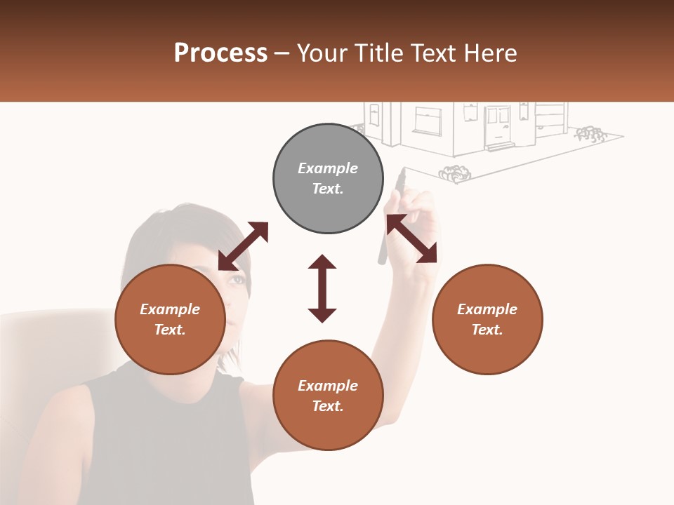A Woman Writing On A Board With A Marker PowerPoint Template