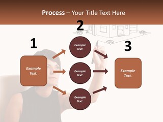 A Woman Writing On A Board With A Marker PowerPoint Template