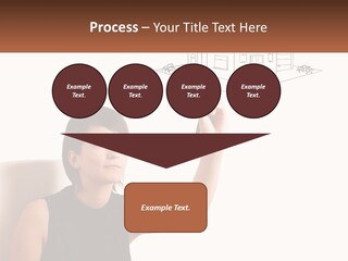 A Woman Writing On A Board With A Marker PowerPoint Template