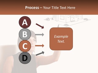 A Woman Writing On A Board With A Marker PowerPoint Template