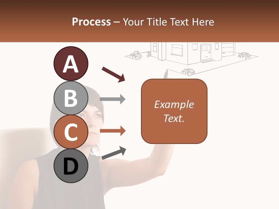 A Woman Writing On A Board With A Marker PowerPoint Template