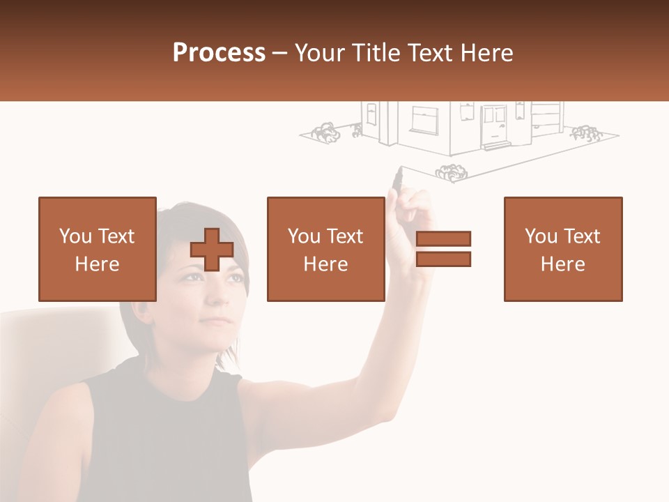 A Woman Writing On A Board With A Marker PowerPoint Template