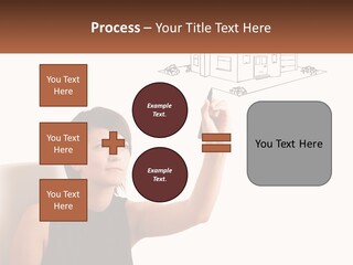 A Woman Writing On A Board With A Marker PowerPoint Template