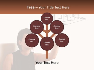 A Woman Writing On A Board With A Marker PowerPoint Template