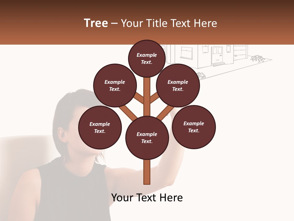 A Woman Writing On A Board With A Marker PowerPoint Template