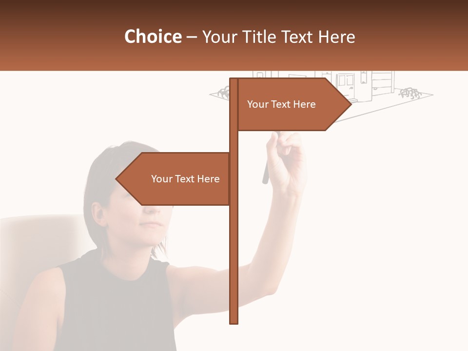 A Woman Writing On A Board With A Marker PowerPoint Template