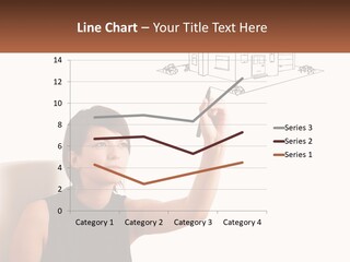 A Woman Writing On A Board With A Marker PowerPoint Template