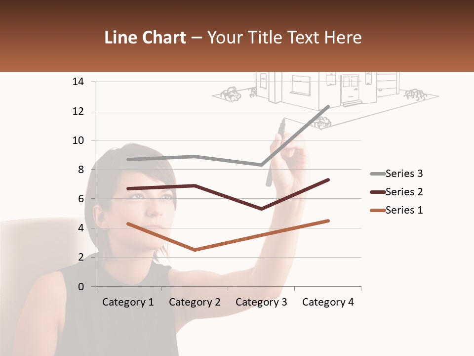 A Woman Writing On A Board With A Marker PowerPoint Template